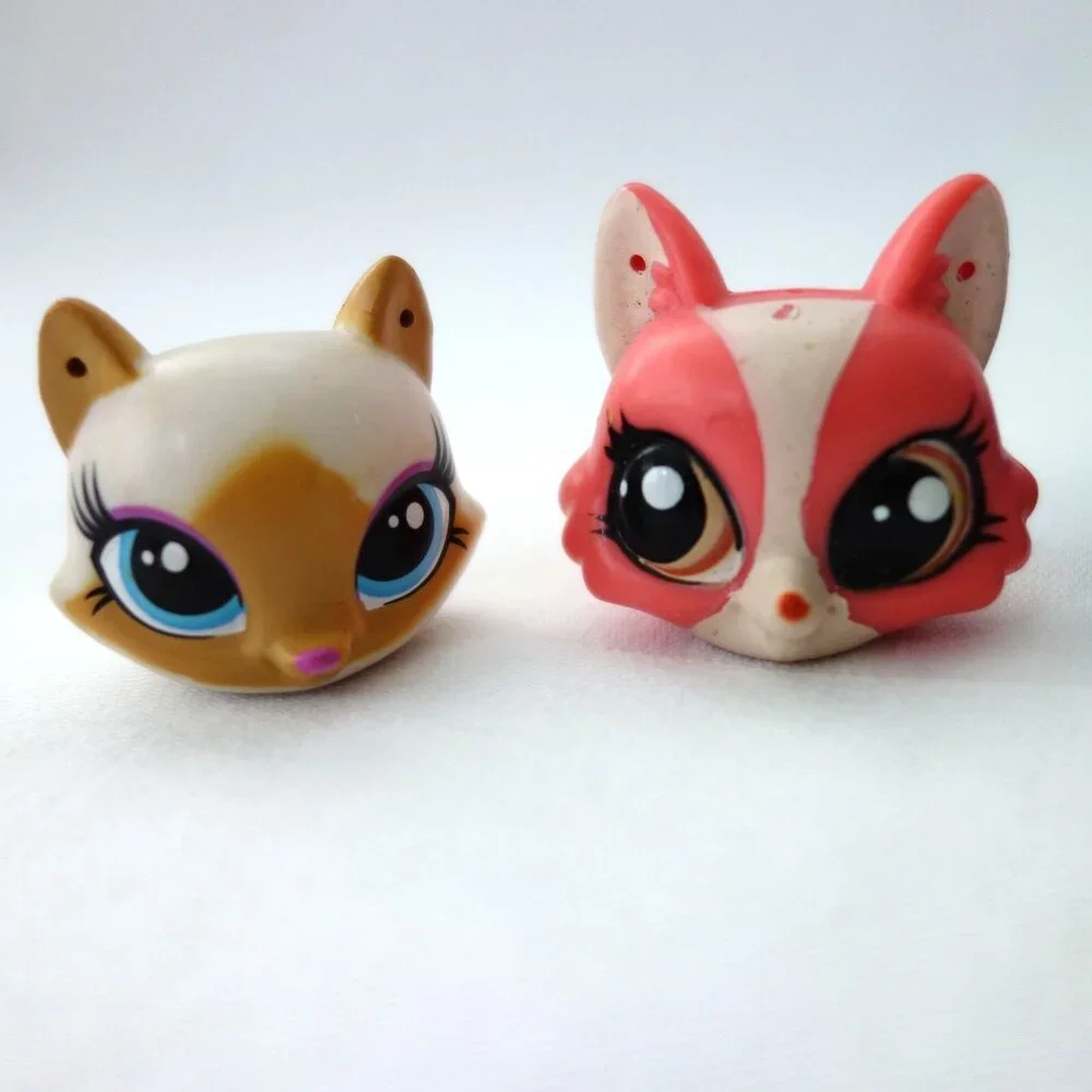 Authentic Littlest‎ Pet Shop LPS Mixed Lot of 4 Heads Only